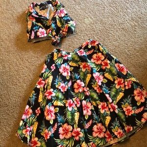 Hell Bunny Two Piece Skirt and Top